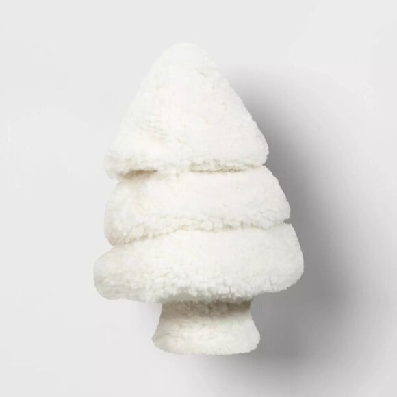 Faux Shearling Tree Shaped Throw Pillow - Threshold Target Christmas 2023 - Picture 1 of 6